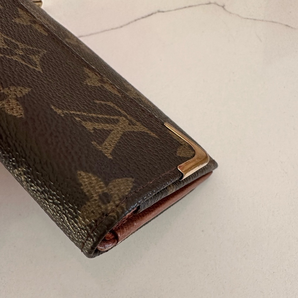 AUTH Louis Vuitton Monogram Bifold Wallet Coin Case W/ Box - Picture 10 of 11